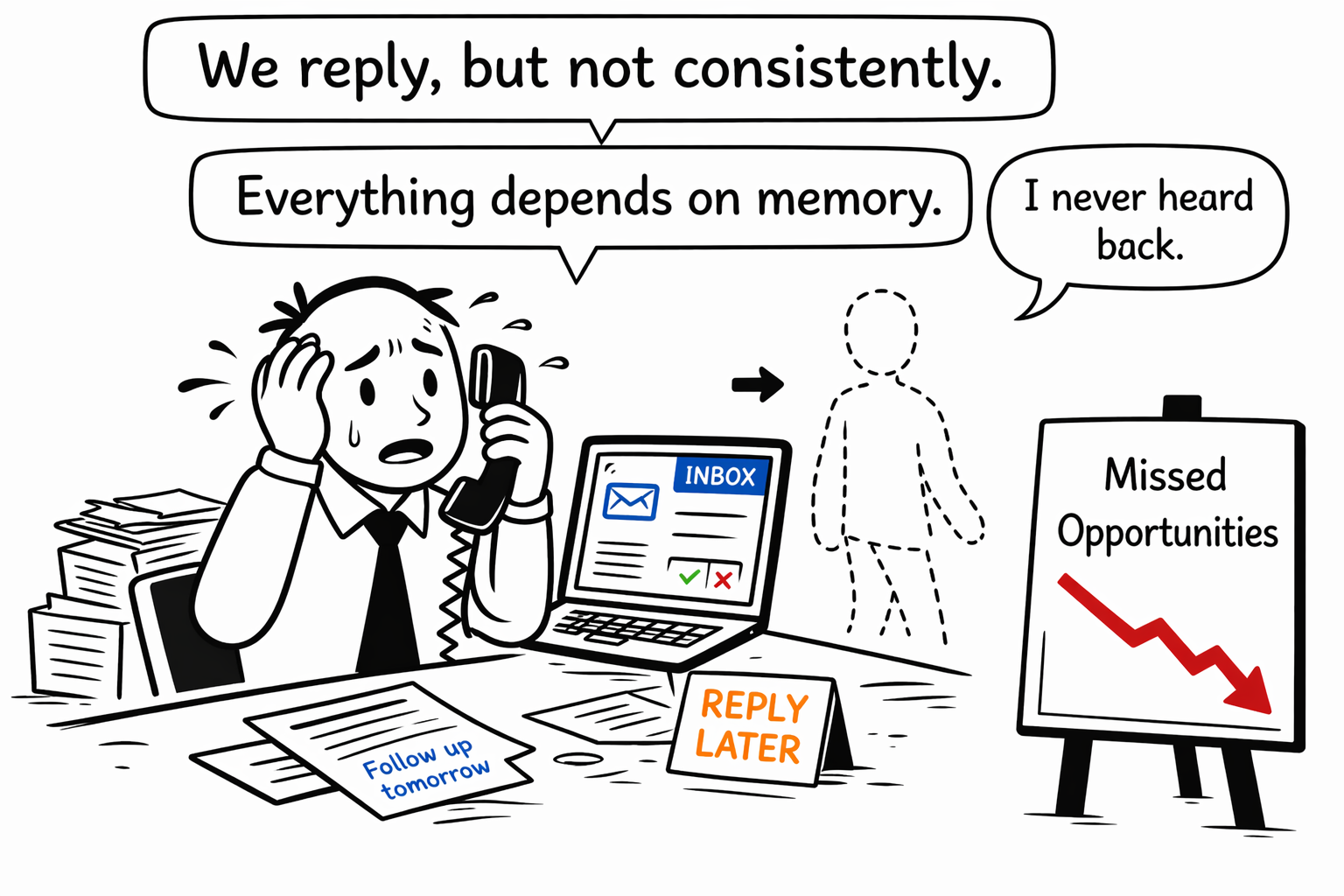 Business follow-up problem